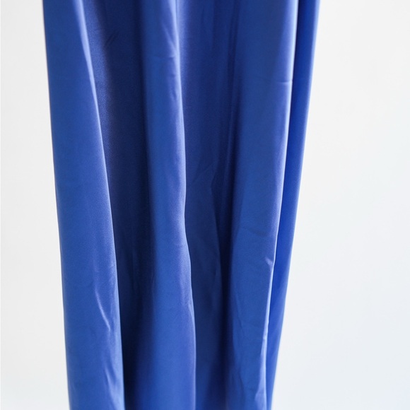 NWT WHYTE VALENTINE BLUE SATIN SLIP DRESS Size 8 - Picture 13 of 15